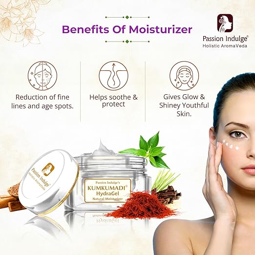 Passion Indulge Kumkumadi Hydragel Moisturizer For Face with SPF 15 – Ayurvedic Gel