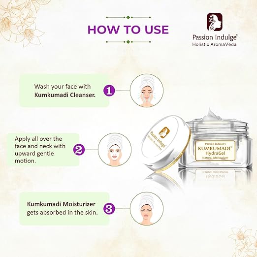 Passion Indulge Kumkumadi Hydragel Moisturizer For Face with SPF 15 – Ayurvedic Gel