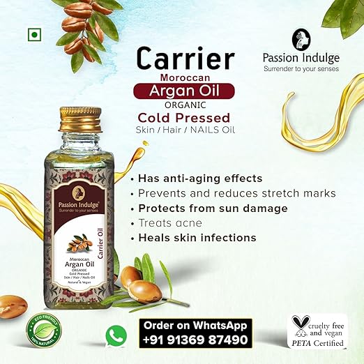 Passion Indulge Moroccon Argan Carrier Oil 60ml & Onion Essential Oil 10ml
