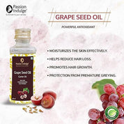 Passion Indulge Natural Grape Seed Carrier Oil for Skin, Face
