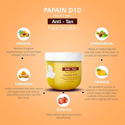 Passion Indulge Natural Papain D10 Face Scrub
