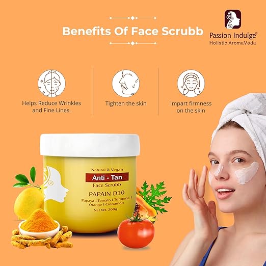 Passion Indulge Natural Papain D10 Face Scrub