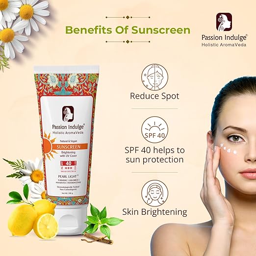 Passion Indulge PACK OF 2 Pearl Light Sunscreen SPF 40+++ 100 gm