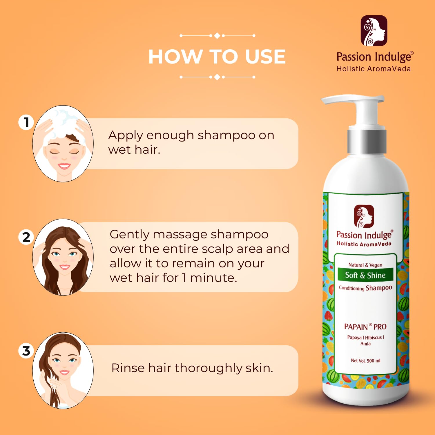 Passion Indulge Papain Pro 2-in-1 Conditioning Shampoo