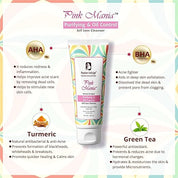 Passion Indulge Pinkmania AHA-BHA Cleanser with 1% Salicylic Acid & Moisturizer For Face