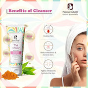 Passion Indulge Pinkmania AHA-BHA Cleanser with 1% Salicylic Acid & Moisturizer For Face