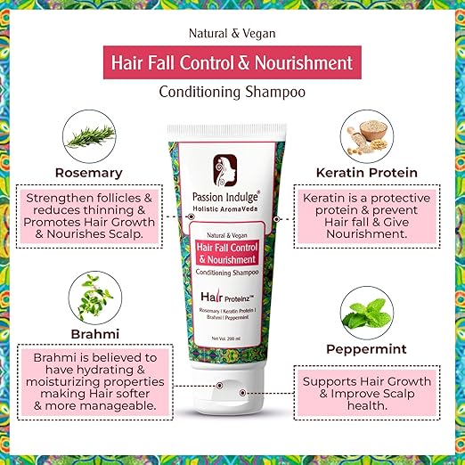 Passion Indulge Rosemary Hair Fall Control & Nourishment Shampoo (200ml)