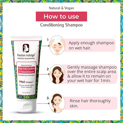 Passion Indulge Rosemary Hair Fall Control & Nourishment Shampoo (200ml)