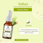 Passion Indulge Vetiver Essential Oil For Skin Care 10 ml