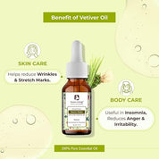 Passion Indulge Vetiver Essential Oil For Skin Care 10 ml
