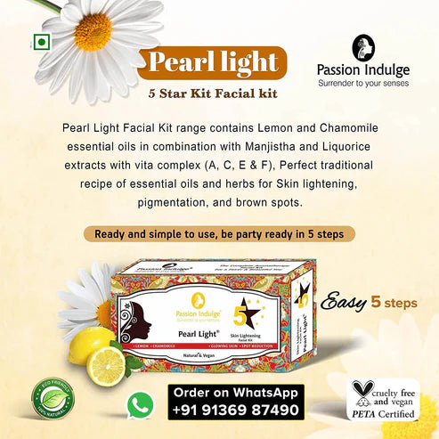 Passion indulge Pearl Light 5 Star Facial Kit For Glowing Skin