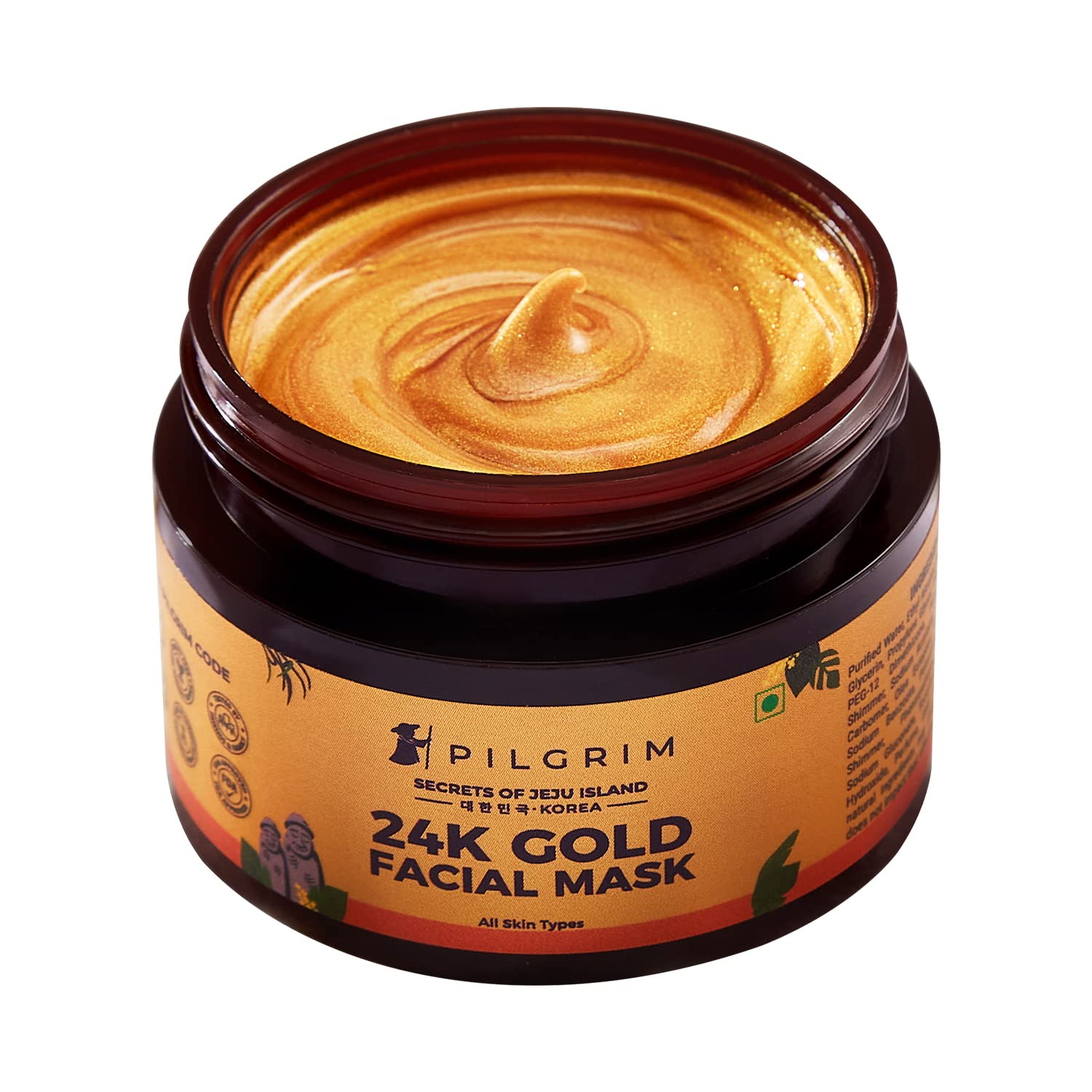 Pilgrim 24K Gold Facial Mask for Glowing & Radiant Skin Depigmentation (50g)