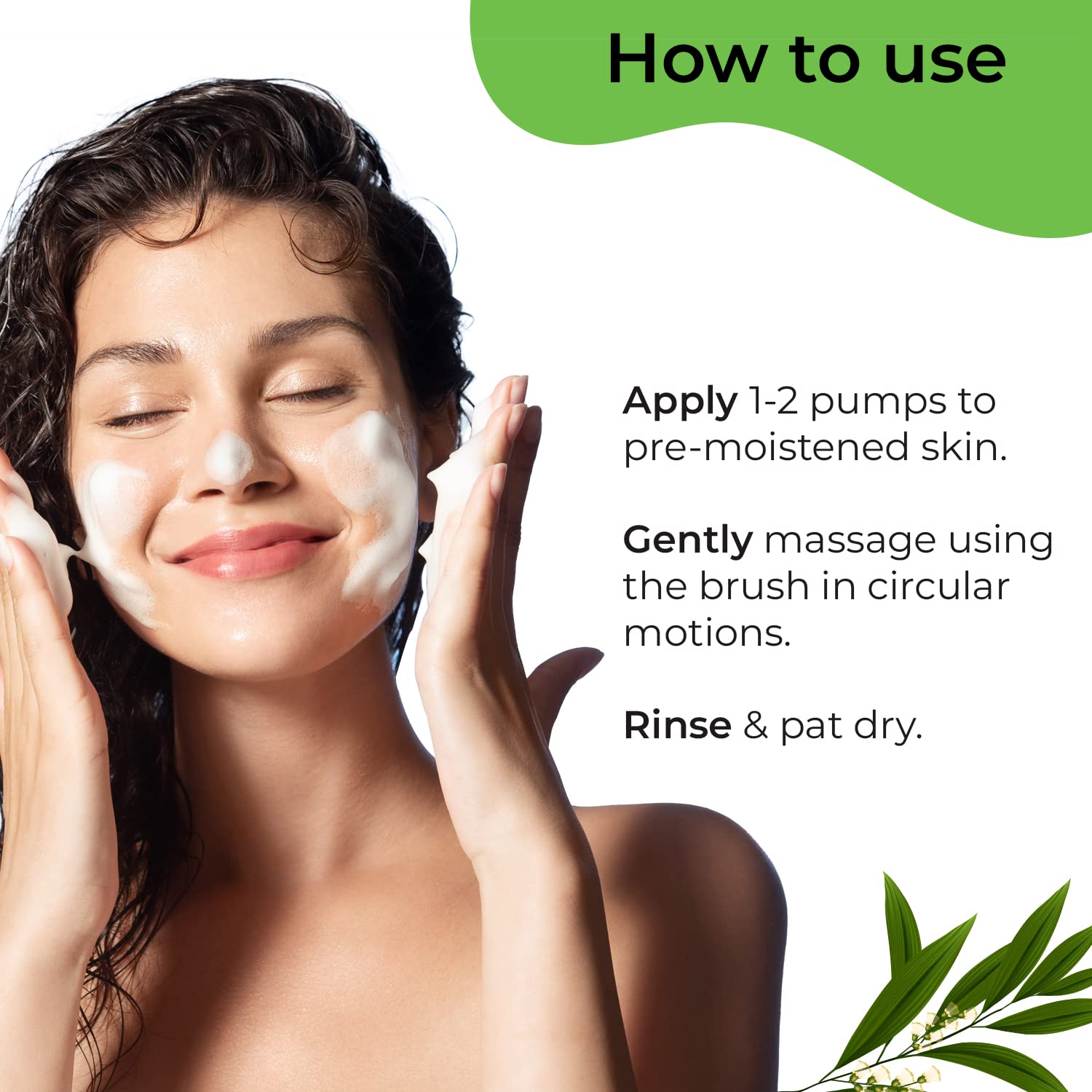 Pilgrim Australian Tea Tree & 1% Salicylic acid Foaming Face wash with brush 120ml