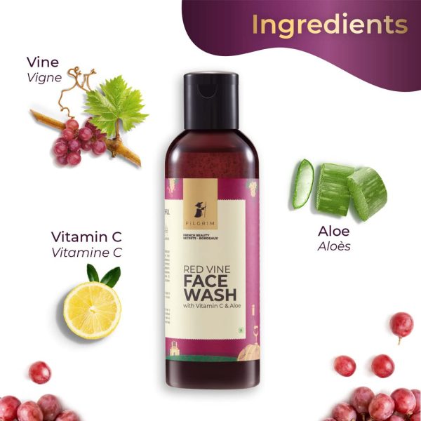 Pilgrim Red Vine Face Wash with Vitamin C & Aloe