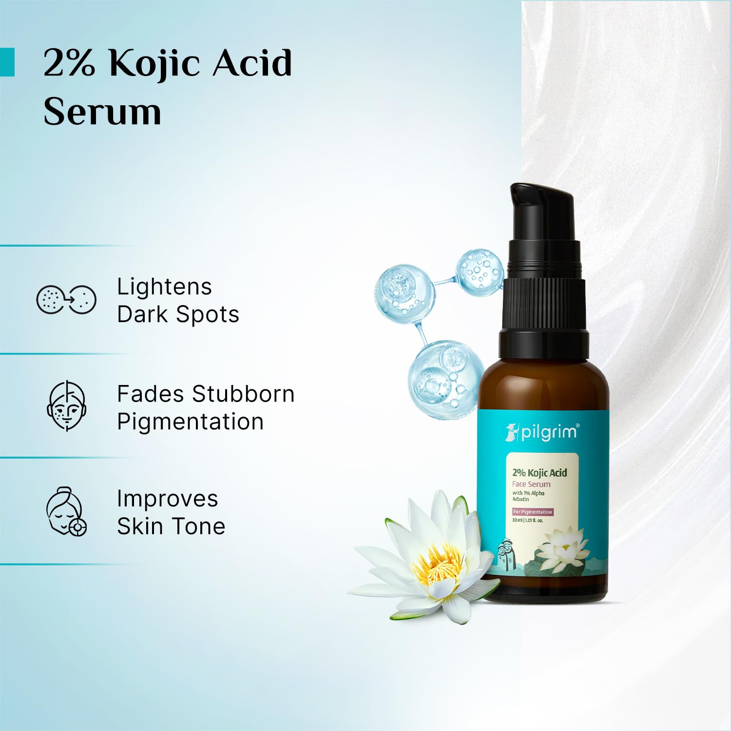 Pilgrim 2% Kojic Acid Serum for face
