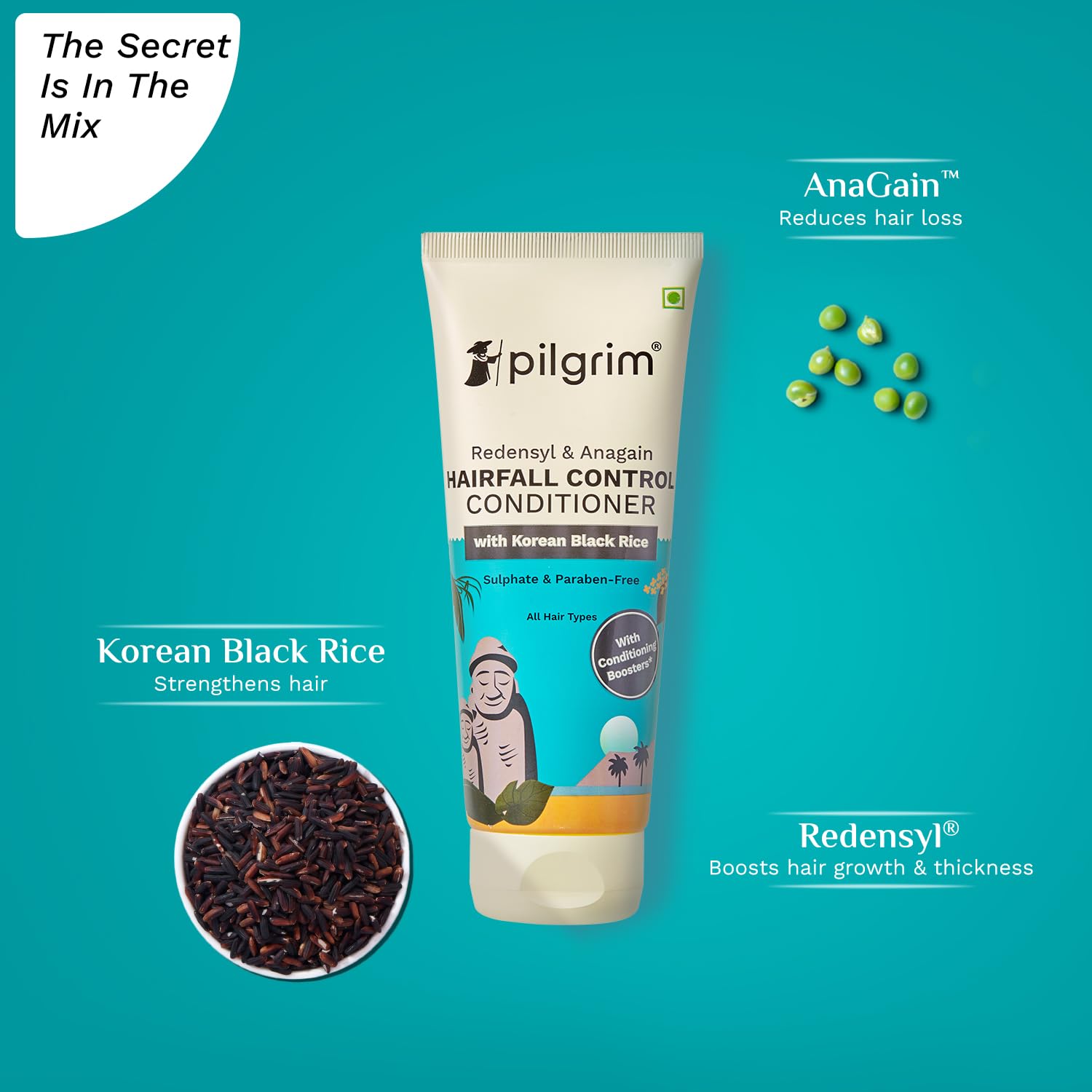 Pilgrim Anti Hair fall Conditioner with Redensyl & Anagain 200ml
