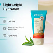 Pilgrim Australian Tea Tree Light Gel moisturizer for face for oily & acne prone skin with Hyaluronic acid & CICA |Tea tree light non-oily moisturizer for face |For women & men | 80 gm