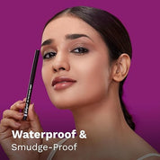 Pilgrim Black Mischief Kajal Smudge & Waterproof Single Stroke Matte Finish Lasts Up To 12Hrs | Kajal for Women | Lonng Lasting Eye Makeup |