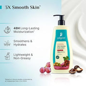 Pilgrim French Red Vine & Hyaluronic Acid Ultra Smooth Body Lotion | 48H Moisturization | Body lotion for dry skin | Infused With Shea Butter | For All Skin Types 400ml (400ml, Red Vine Ultra Smooth Body Lotion)