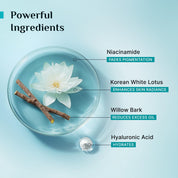 Pilgrim Korean Oil free Gel Moisturizer for oily skin with Hyaluronic Acid & Willow Bark Extracts | Moisturiser for face | Suitable for Oily & Acne-Prone Skin| Men & Women | Korean Skin Care | 50gm