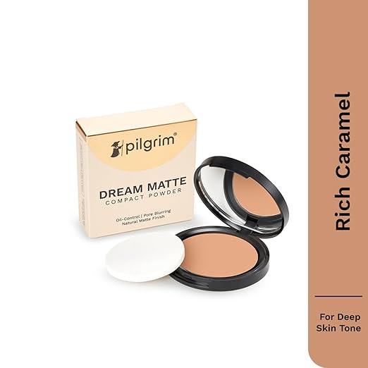 Pilgrim Rich Caramel Matte Finish Compact Powder