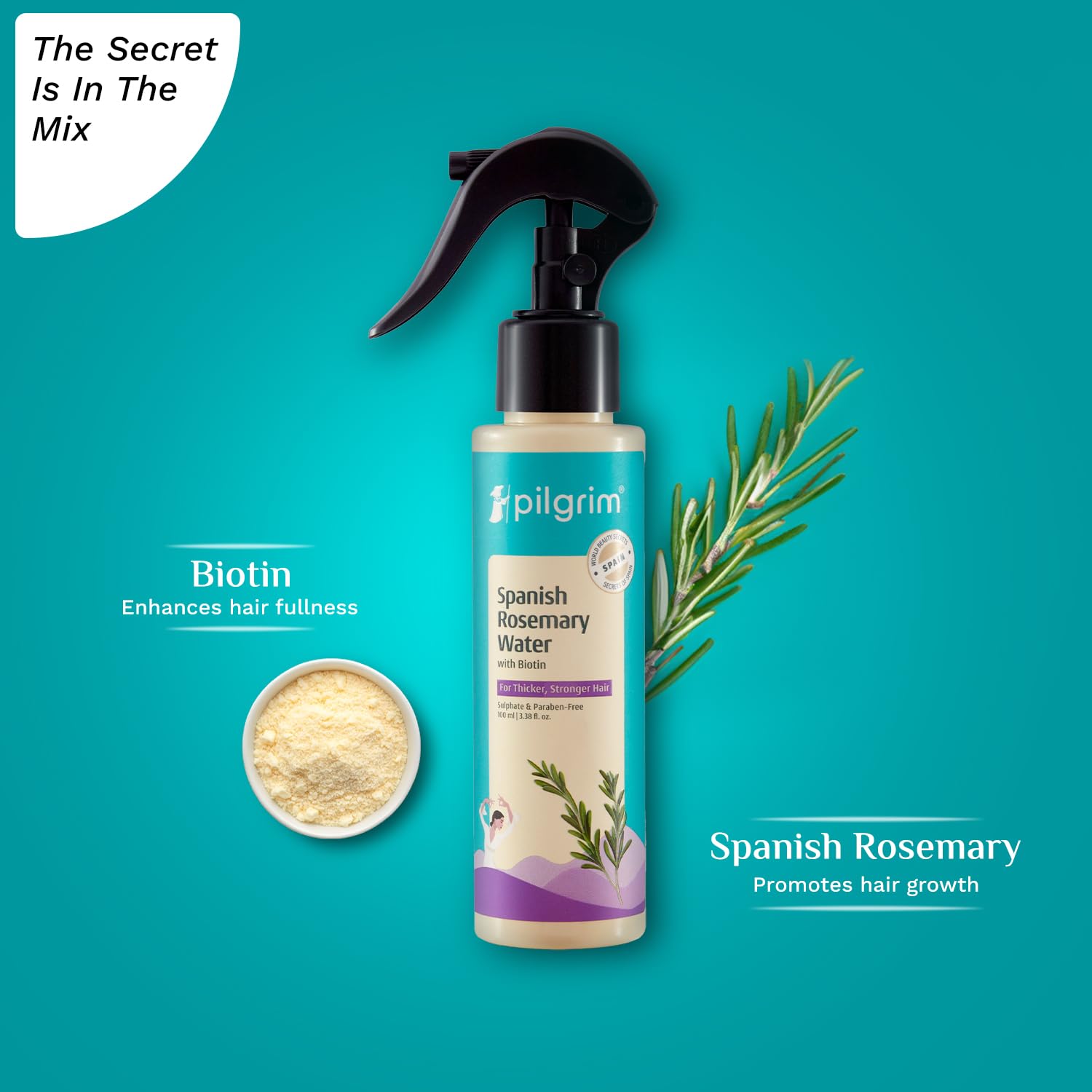 Pilgrim Spanish Rosemary Water With Biotin