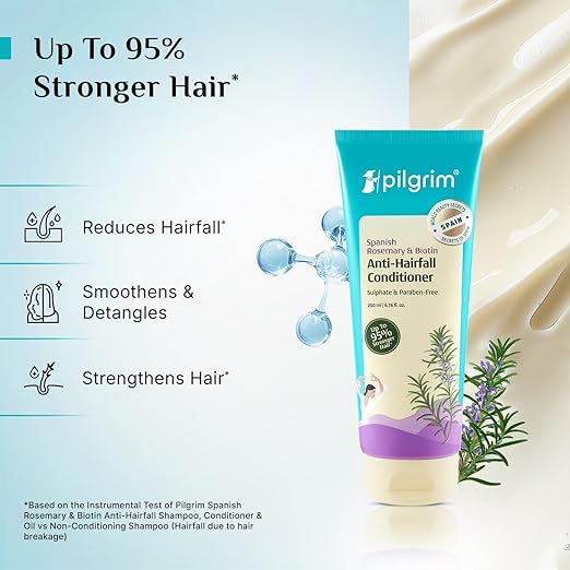 Pilgrim Spanish Rosemary & Biotin Anti Hairfall Conditioner for Reducing Hair Loss & Breakage