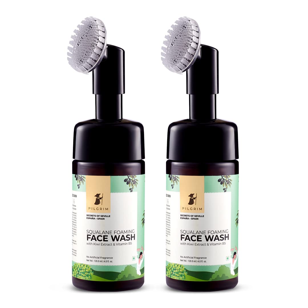 Pilgrim Spanish Squalane foaming face wash with Kiwi extracts & Aloe for skin hydration