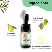 Pilgrim Spanish Squalane foaming face wash with Kiwi extracts & Aloe for skin hydration