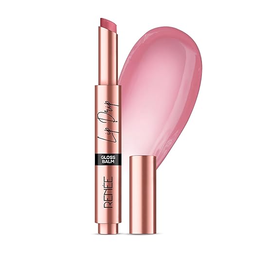 RENEE Lip Drip Glossy Lip Balm- Pink Drizzle, High Shine, Lightweight & Long Lasting, Soft & Supple, Easy Glide Formula, Rich Pigment, Non-Sticky & Non-Drying, Hyaluronic Acid & Vitamin E Infused 2.3g