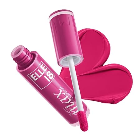 Elle18 Matte Max Liquid Lipstick - , for Smooth Lips, with Hyaluronic Acid & Vitamin E, Blur Matte Finish, Transferproof & Smudgeproof - 6ml