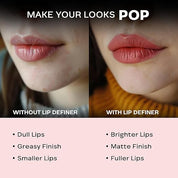 FACES CANADA Ultime Pro Lip Definer Rich & Creamy Texture | Matte Finish | Fuller & Brighter Lips | Esily Blendable | Highly Pigmented | Waterproof & Smudgeproof