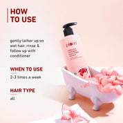 Plum Hibiscus & Ceramides Long & Healthy Smoothing Shampoo, SLS free (250 ml)