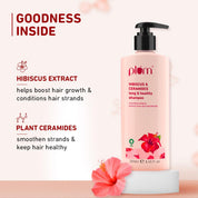 Plum Hibiscus & Ceramides Long & Healthy Smoothing Shampoo, SLS free (250 ml)