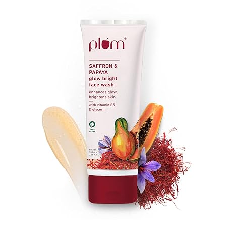 Plum Saffron & Papaya Glow Bright Face Wash (100ml)