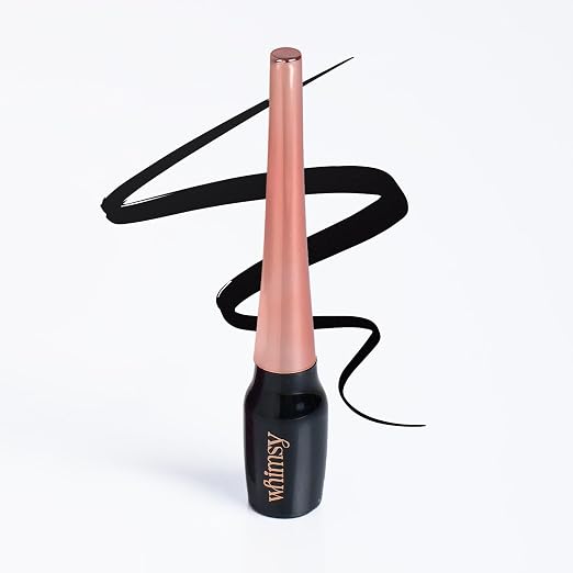 Whimsy Beauty Pop Eyeliner for Girls, Water Washable Liquid Eyeliner with Matte Finish, Long Lasting Smudge Proof for Kids Teens and Preteens, 4 to 16 Years, Organic, Chemical Free (Black)