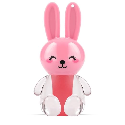 Princess by RENEE Bunny Lip Tint - Pink, for Pre-Teens, Lightweight & Long-Lasting Color, Non-Drying & Nourishing, Water-Based Formula, Blueberry Extracts, Strawberry & Vitamin E Infused, Cruelty-Free