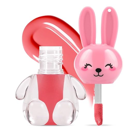Princess by RENEE Bunny Lip Tint - Pink, for Pre-Teens, Lightweight & Long-Lasting Color, Non-Drying & Nourishing, Water-Based Formula, Blueberry Extracts, Strawberry & Vitamin E Infused, Cruelty-Free