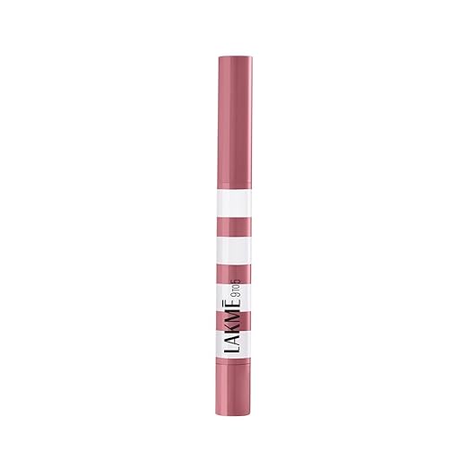 Lakme 9to5 Hya Beach Edit, Lipstick + Liner Duo, Pro Pink, Infused with Hyaluronic Acid, Vitamin E, Jojoba Oil, Comfortable Matte Finish, SPF Powered, Hydrating Lipstick