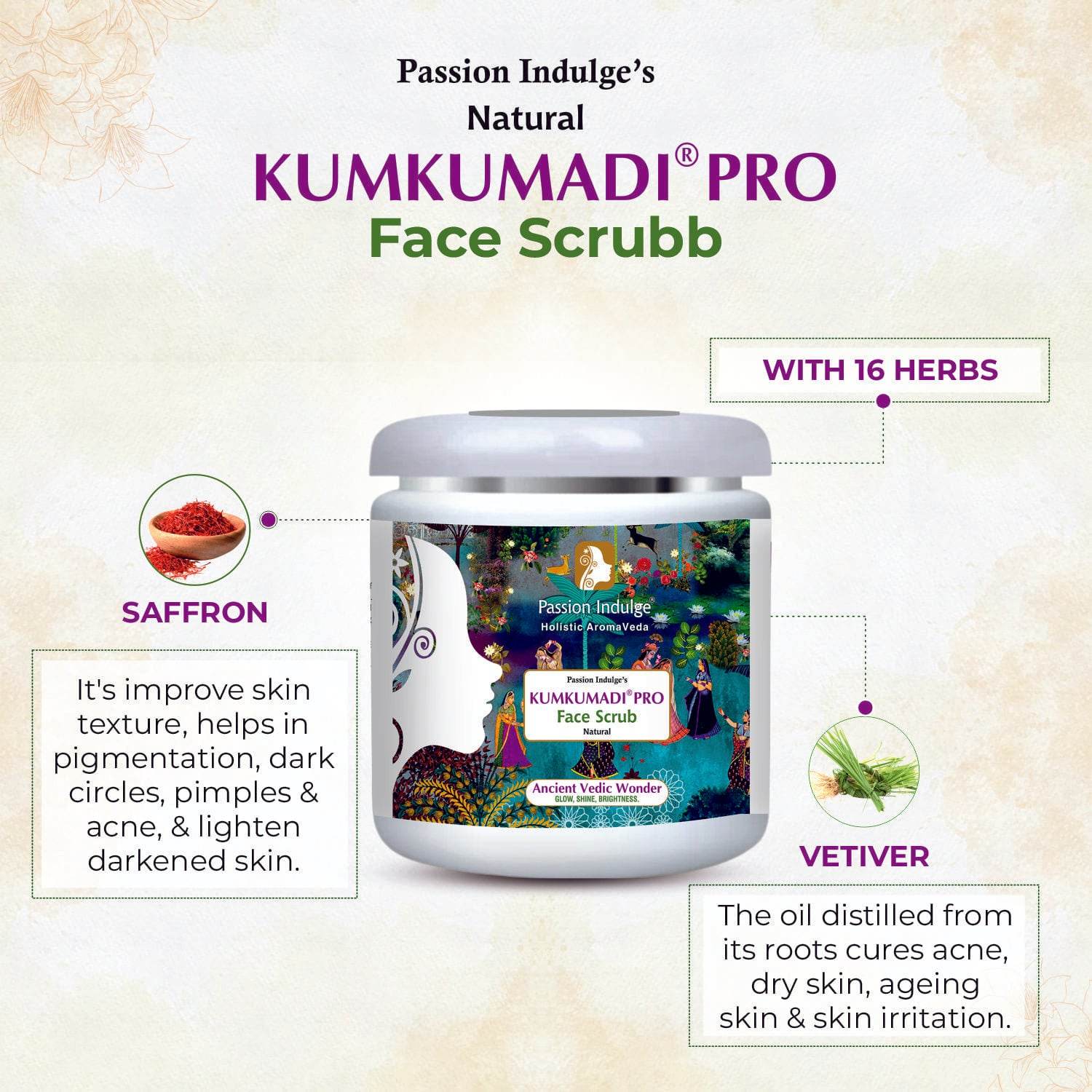 Passion Indulge Kumkumadi oil Face Scrub