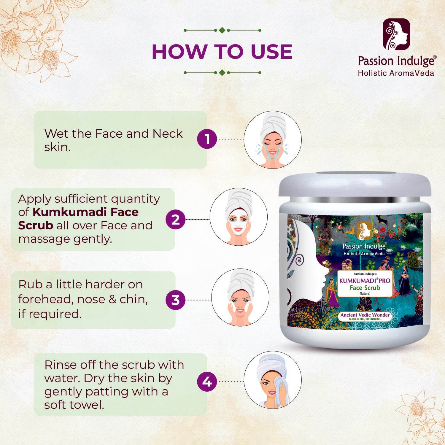 Passion Indulge Kumkumadi oil Face Scrub