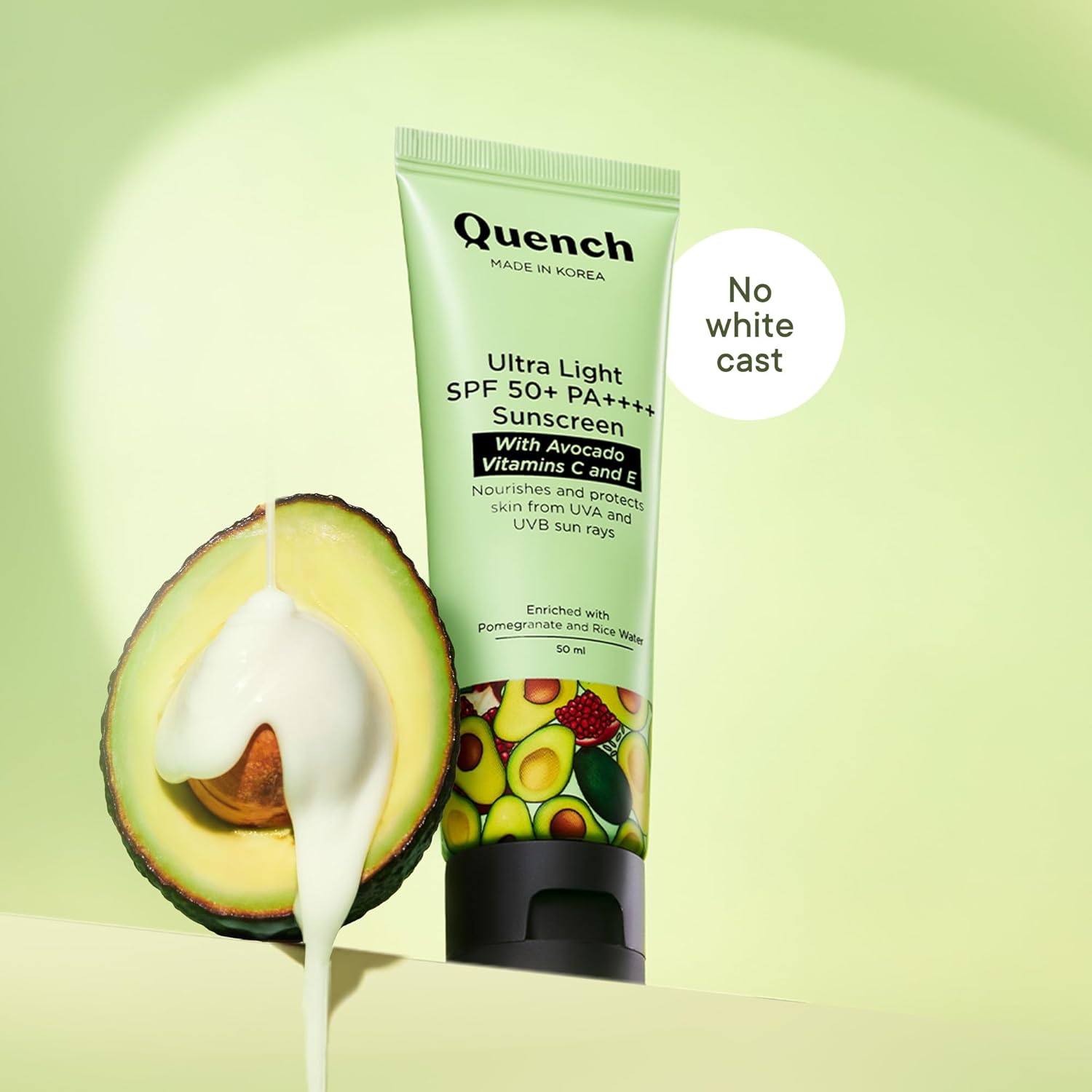QUENCH BOTANICS Bravocado SPF 50+ PA++++ Korean Sunscreen