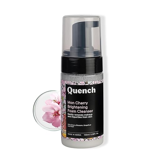 QUENCH BOTANICS Quench Brightening Foam Cleanser with Cherry Blossom Radiance