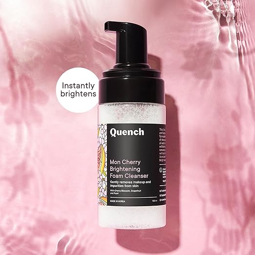 QUENCH BOTANICS Quench Brightening Foam Cleanser with Cherry Blossom Radiance