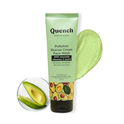 QUENCH BOTANICS Pollution Rescue Cream Face Wash with Vitamin E & Avocado