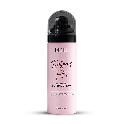 RENEE Bollywood Filter Blurring Setting Spray for Face Makeup, Matte Finish & Pore Blur Effect with Niacinamide & Hyaluronic Acid, Long Lasting Makeup Fixer & Shine Control, Fine Mist 100ml