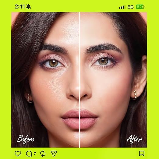 RENEE Delulu Blurring Gel Compact | Matte Finish, Controls Excess Oil, Reduces Shine, Blurs Pores | With Jojoba Oil and Vitamin E, For All Skin Types | 5g