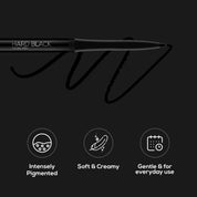 RENEE Hard Black Kajal Pen with Sharpener 0.35gm