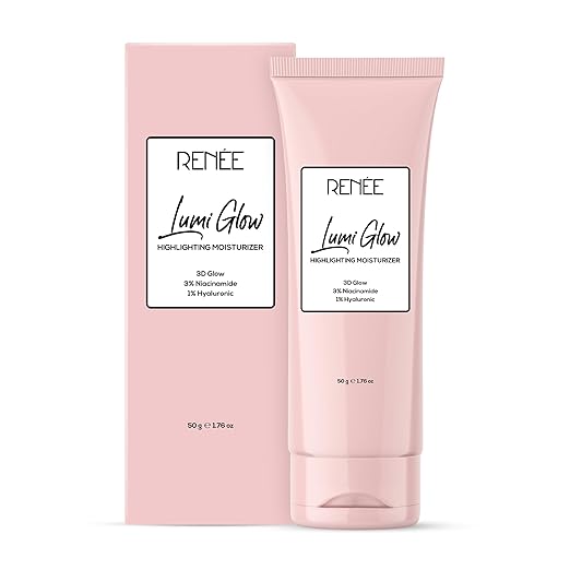 RENEE Lumi Glow Highlighting Moisturizer | Enriched with 3% Niacinamide & 1% Hyaluronic Acid | Non-Sticky | Glowing Skin | 50g