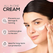 RENEE Lumi Glow Highlighting Sunscreen with SPF 50 | In-Vivo Tested | With Niacinamide & Hyaluronic Acid | Lightweight & Non-Sticky | No White Cast | Protects against UVA-UVB | Radiant Finish | 50g